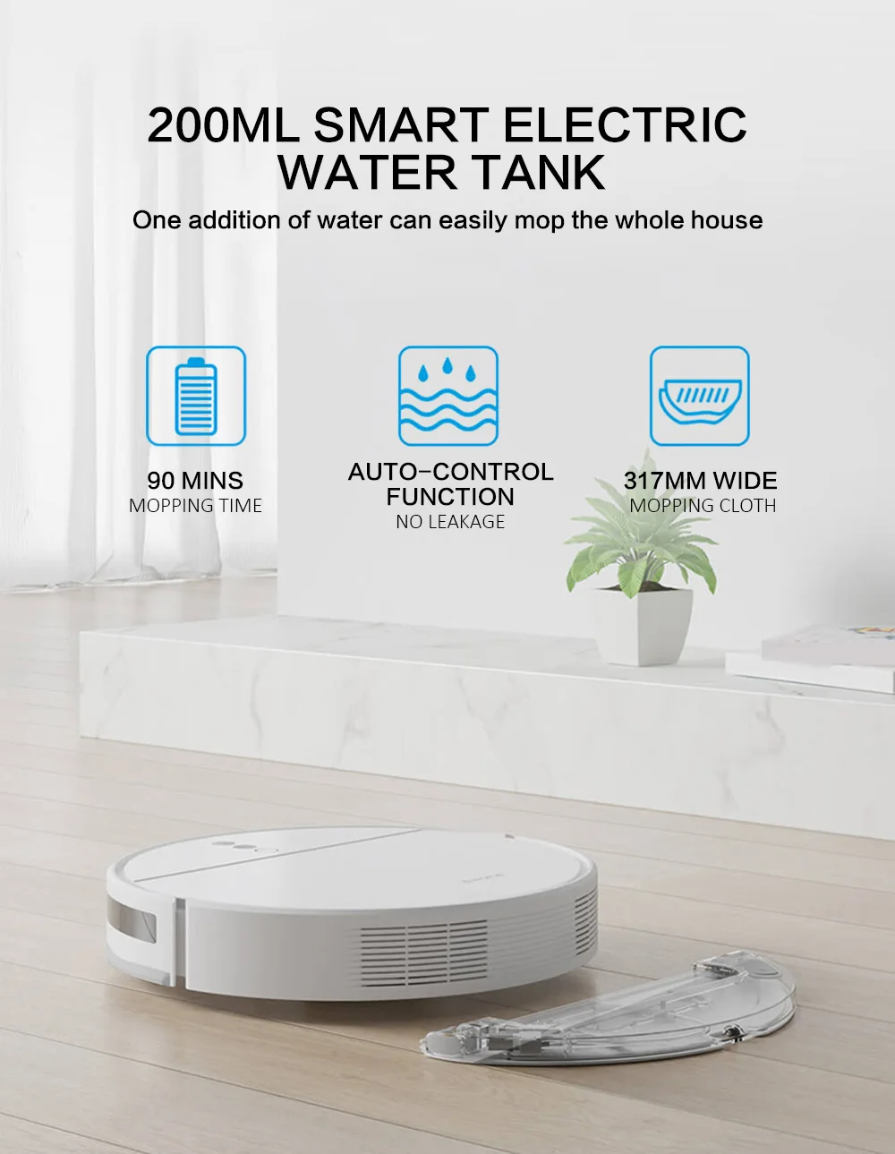 Dreame F9 Smart Robot Vacuum Cleaner 2500Pa Suction Vision Navigation Wet Dry Mop Quiet Sweeping 150-min Auto-cleaning