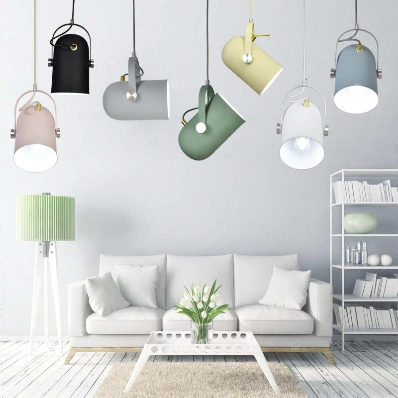 Ceny Nordycki współczesny E27 wisiorek światła pojedyncze reflektory oświetlenie Decor oprawa Droplight lampa wisząca