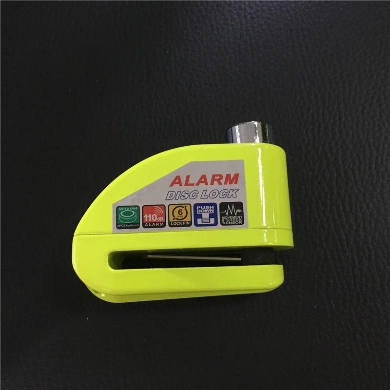 Waterproof Anti Thief Motorcycle Bike Scooter Disc Brake Alarm Lock Green