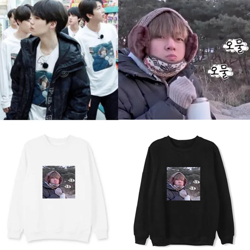Толстовки с капюшоном для мальчиков Kpop Bangtan повседневные толстовки длинным