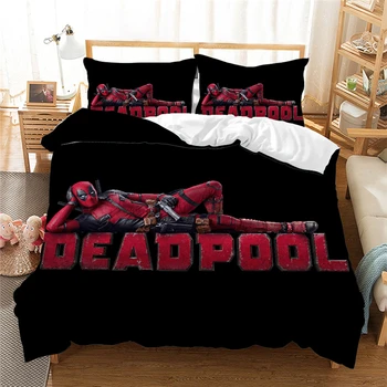 

Disney Deadpool 3D bedding set Duvet Cover set comforter bedding sets bed linen (NO sheet) bedding set twin Queen King size