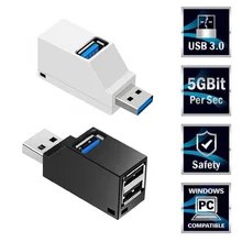 Универсальный мини 3 порта usb-хаб 2,0+ 3,0 usb-хаб высокоскоростной разветвитель передачи данных адаптер для ПК ноутбука MacBook Pro usb-хаб