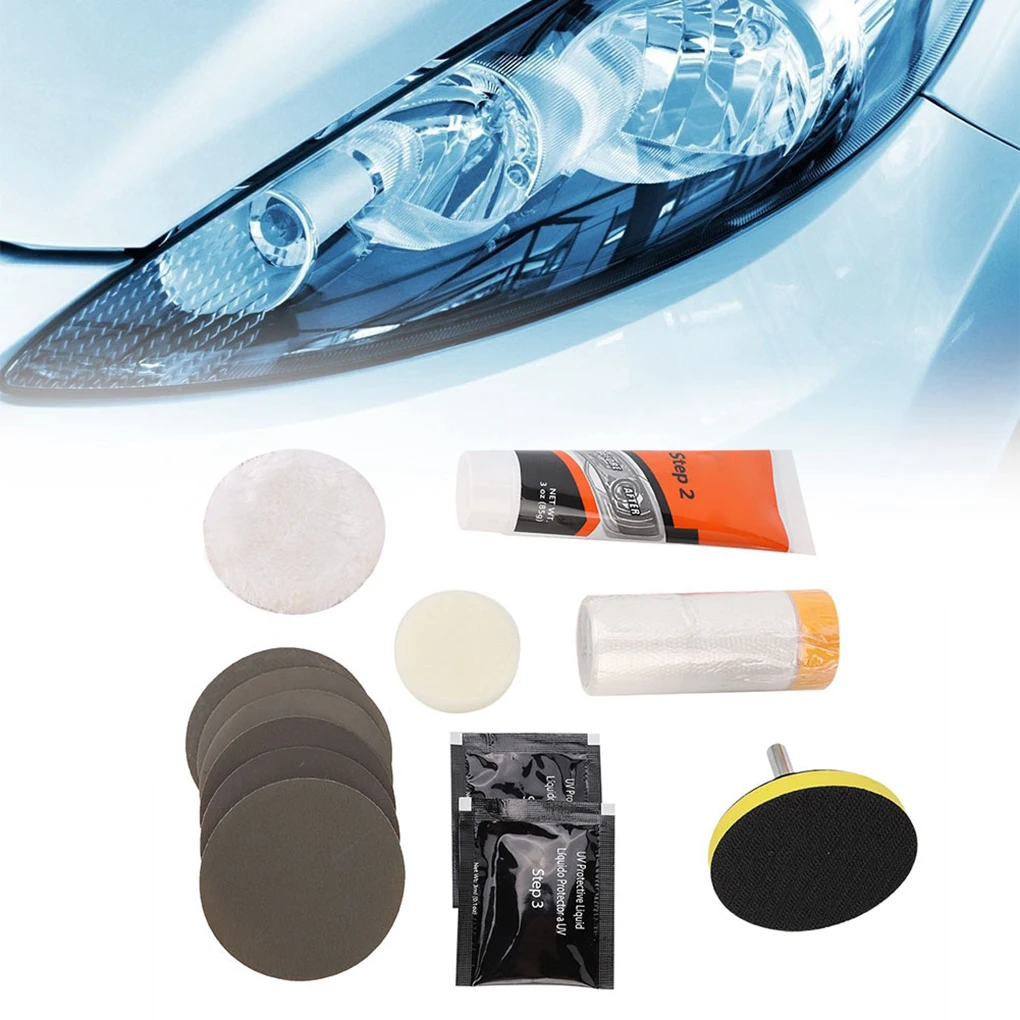 Автомобильный головной светильник, чистящий комплект, Осветляющий светильник на голову, автомобильный передний светильник, Полировочная