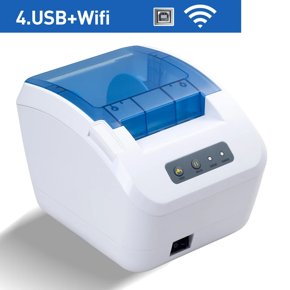 sticker printer mini 80mm Thermal Receipt POS Printer 3 inch label Barcode Sticker 1D 2D Printer with Bluetooth Wifi wireless Connection printer mini printer for stickers Printers