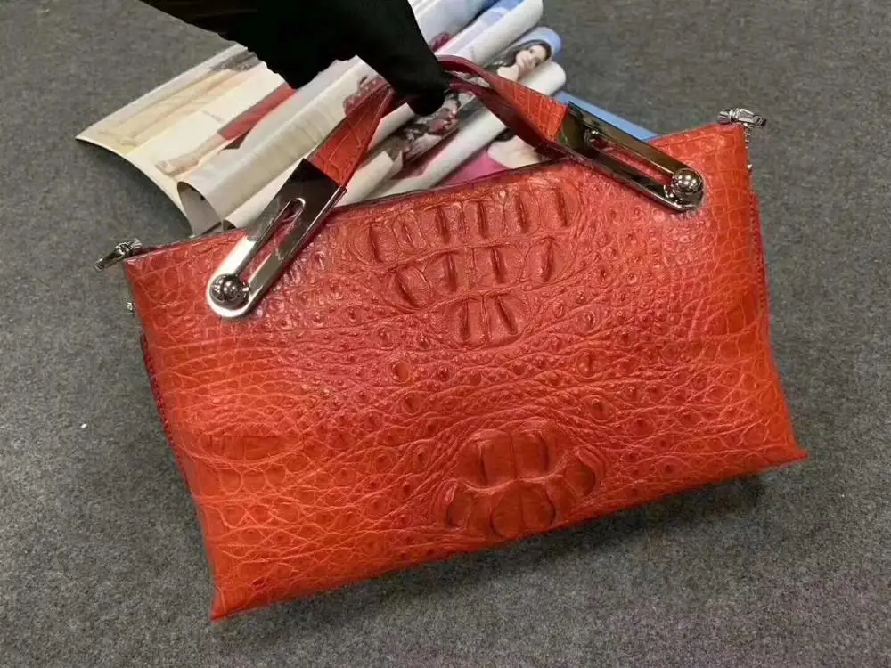 Top kwaliteit echt krokodillenleer mannen en vrouwen algemene handtas enkele schoudertas, nieuwe en oude winkel synchronisatie Top kwaliteit echt krokodillenleer mannen en vrouwen algemene handtas enkele schoudertas, nieuwe en oude winkel synchronisatie