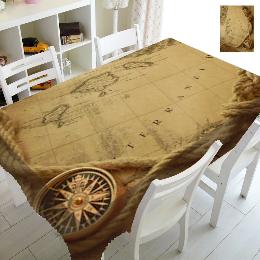Durony 2 Pack Pirate Party Tablecloth Plastic Treasure Map Tablecover...