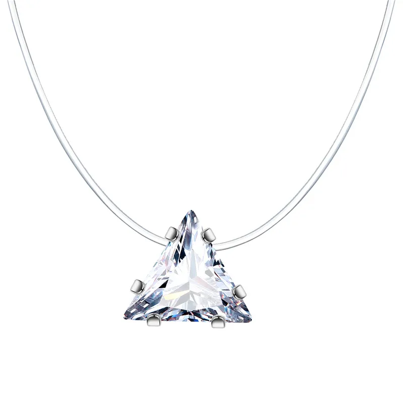 Dayoff-Office-OL-Transparent-Fishing-Line-Necklace-Womens-Clear-Zircon-Triangle-Necklaces-Crystal-Rhinestone-Clavicel-Chain