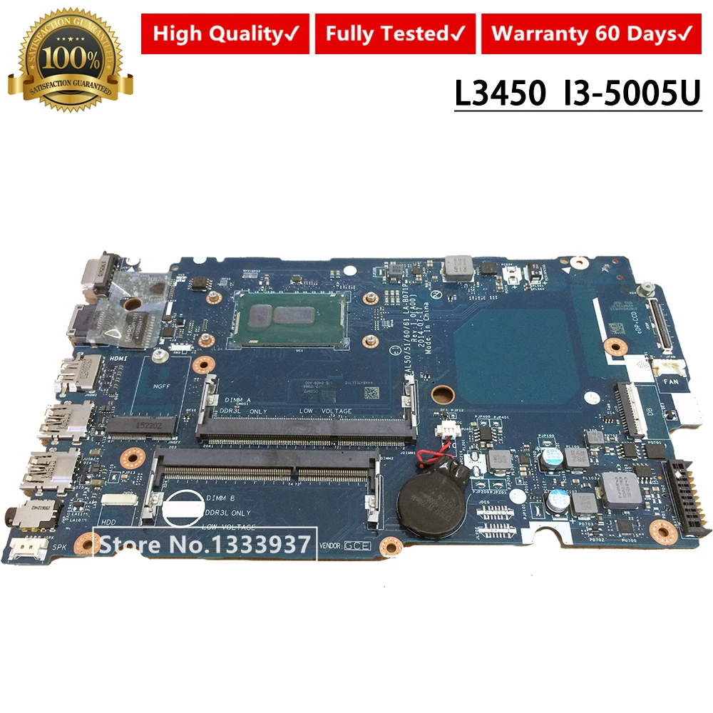 Материнская плата для ноутбуков dell Latitude 60/61 L3450 модель SR244 LA-B071P DDR3L материнская