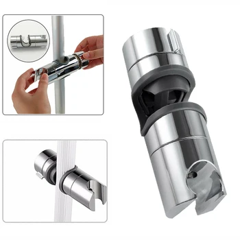 

Bathroom Accessories Universal 20~25mm ABS Plastic Shower Slide Rail Bar Holder Adjustable Clamp Holder Bracket Replacement