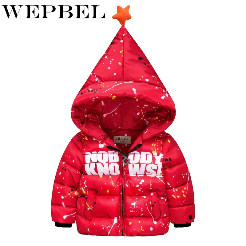 

WEPBEL Winter Children Thin Cotton Padded Jacket Ultra-light Down Jackets Boy & Girl Kids Hooded Jacket