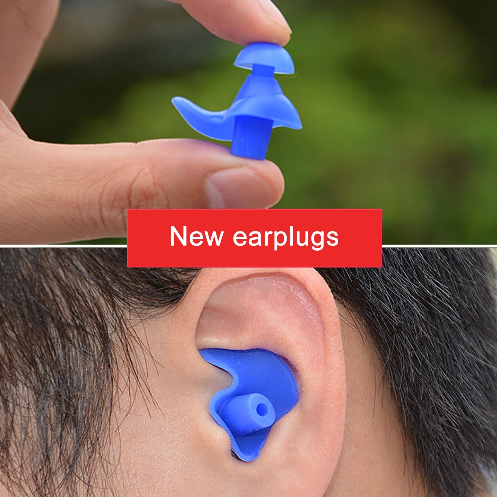 1 Pair Swimming Earplugs Silicone Waterproof Diving Ear Plugs for Water Sports