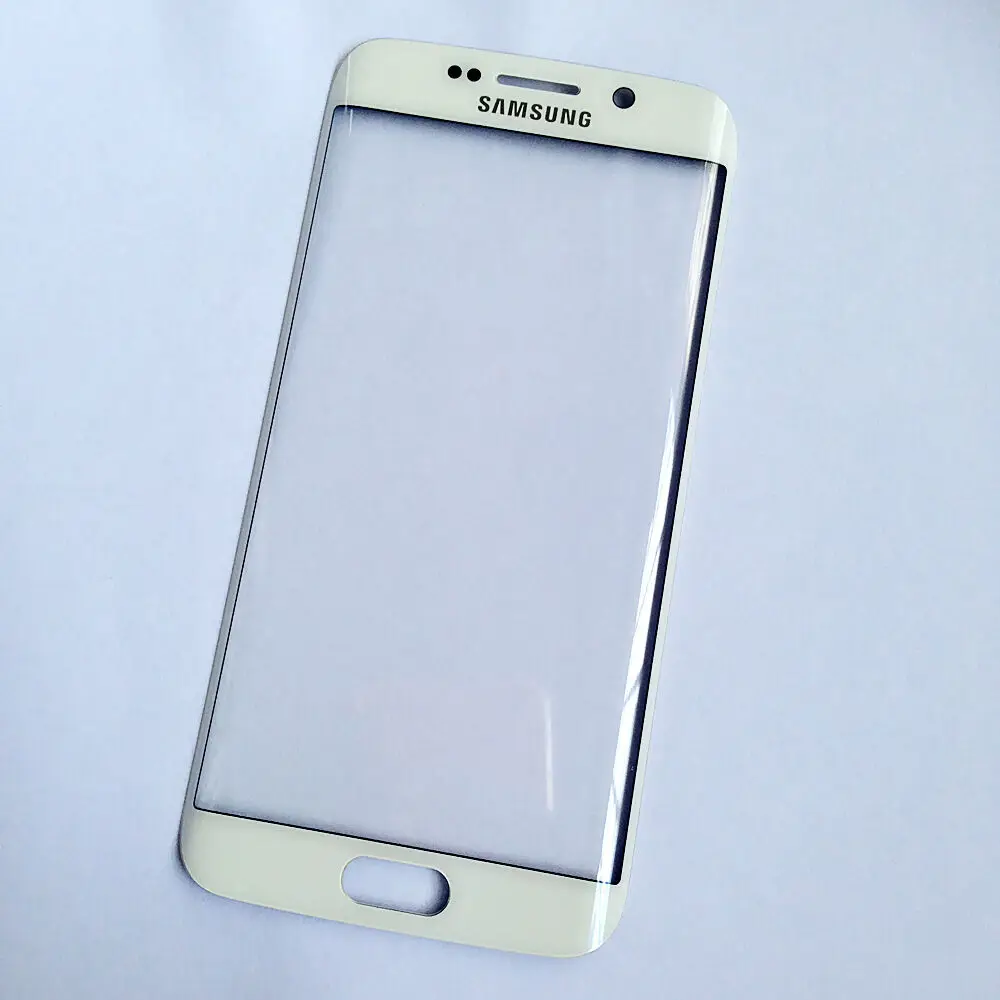 Белый Передний стеклянный объектив сенсорный сменный экран для Samsung Galaxy S6 Edge G9250 - Цвет: Белый