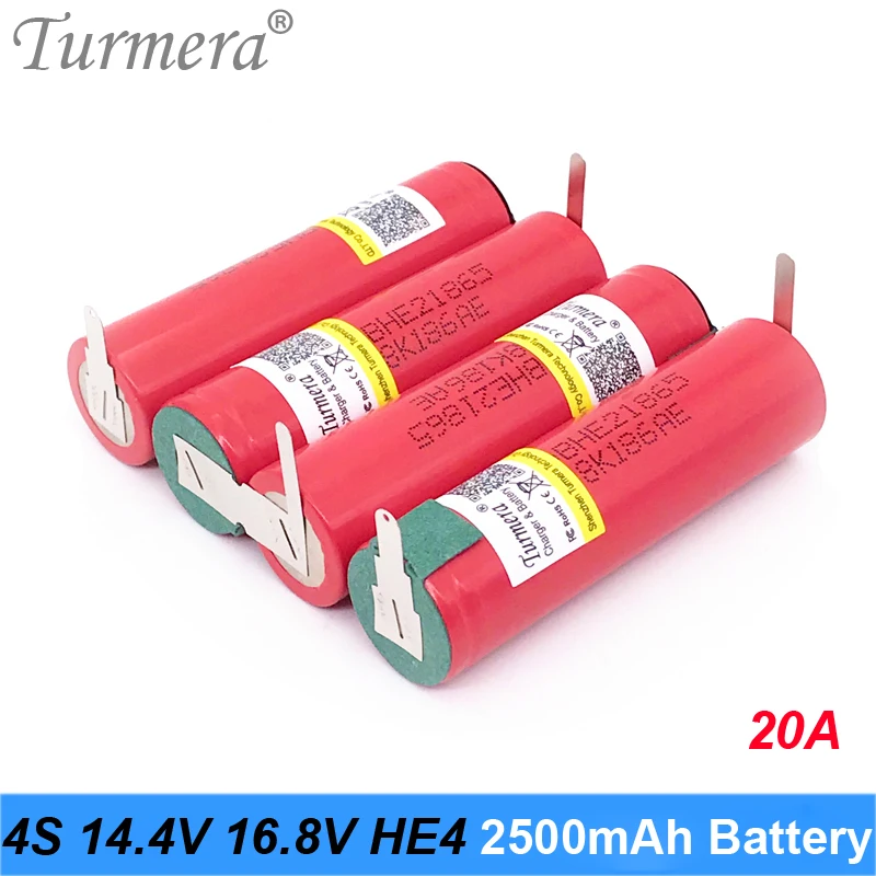 4s 16.8v 14.4v battery 18650 pack for lg 18650 he2 14.4v 16.8v welding solder battery for screwdriver tools battery customized battery 002