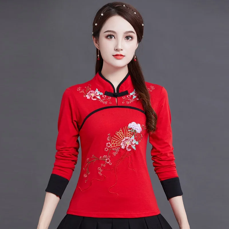 New elegant vintage Women Chinese Traditional Cotton Linen Blouse New Classic Shirt  Tang Clothing Tops  V1448