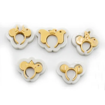 

Lovely Mickey ears straw topper silicone Mould different styles mickey Keychains chocolate cookies Mould