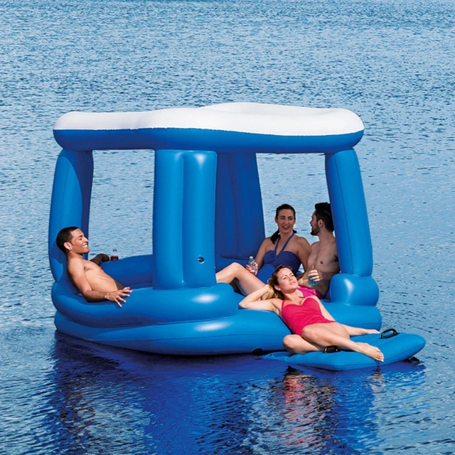 4 -6 Person Adult Large Pool Floats Inflatable House Castle Pool