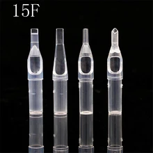 PEPAX 100 шт разные размеры татуировки наконечники трубы 15F наконечники для иглы татуировки круглые алмазные плоские/Magnum стерилизованные наконечники ручки поставка