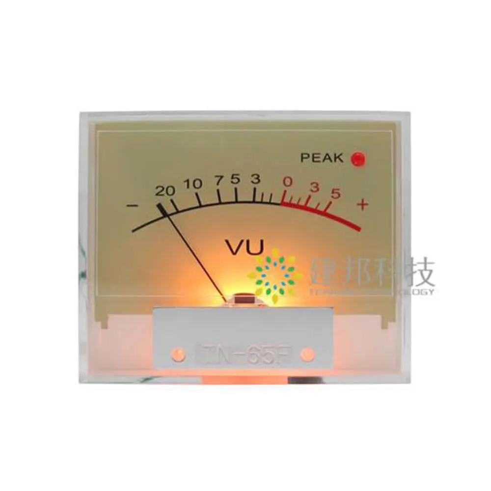 TN-65 VU Panel Meters DB Level Header Detectors Chassis W/ Backlight