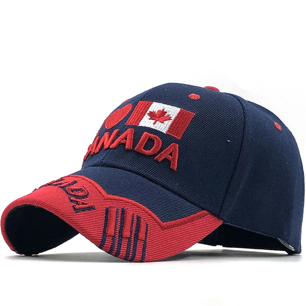 New Arrival Baseball Cap Canada Flag Embroidery Snapback Men Women Fishing Golf Maple Leaf Adjustable Bone Dad Hat Gorras EP0069 (12)