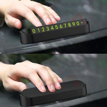 

Car Temporary Parking Card Phone Number Card Plate Auto Accessories For sangyong Rexton Kyron Ssang Yong Korando