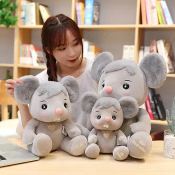 

1pc Cute Cartoon rattrap Spirit Mouse Plush Toy Animal Doll for Kids Lovely Accompany Toys for Children Kawaii Birthday Gift