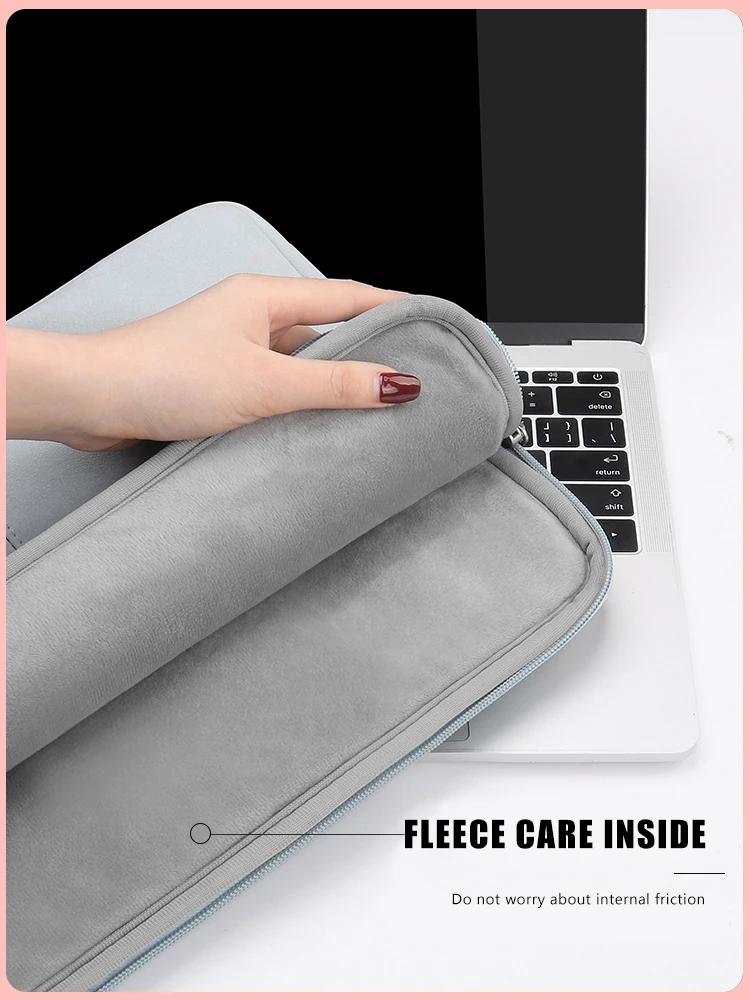 Bolsa para Laptop de Couro pu para Homens e Mulheres Estojo para Notebook Pasta para Macbook Air Manga de Ombro Bolsas para Homens 133 Pol 14 Pol 156 Pol - Imagem 3