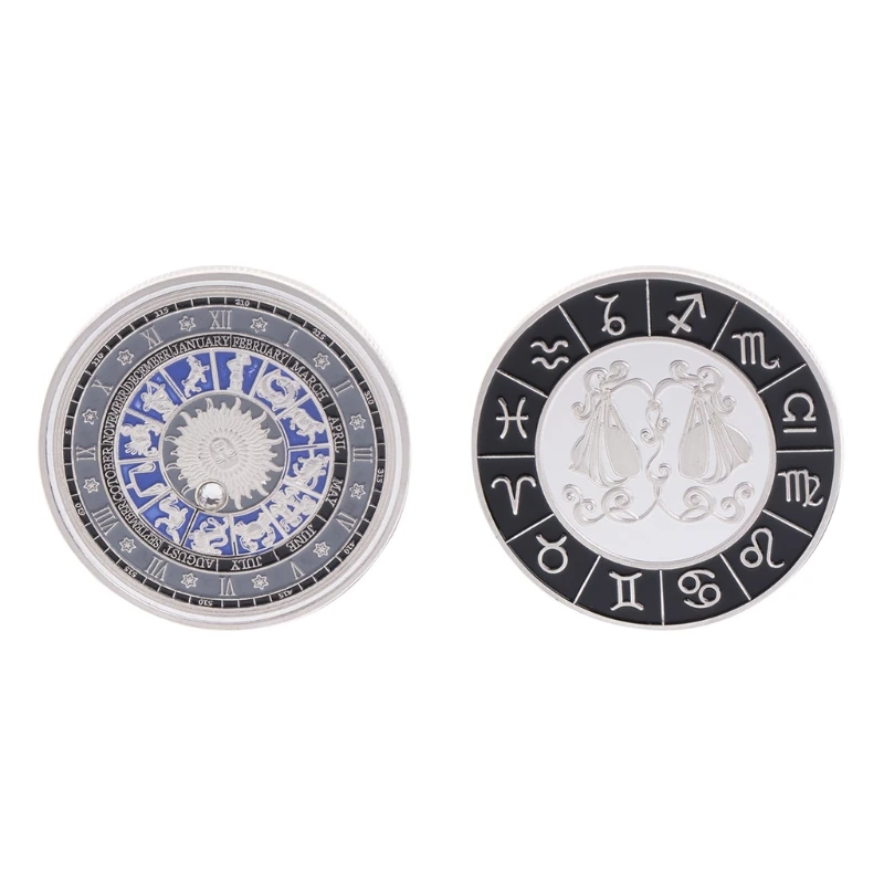 

Commemorative Coin Plated Silver Constellation Libra For Souvenir Art Collection