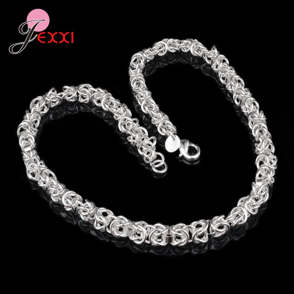 

New Punk Style Women Girls Fashion 925 Sterling Silver Thick Chains Hot Fashion Women/Men Jewelry Accessory Heavy Necklaces