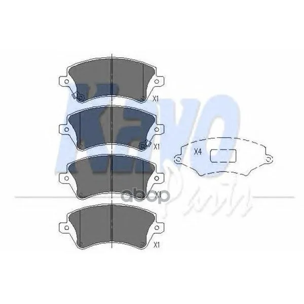 Колодки Тормозные Toyota Corolla(E12) 1.4/1.6/1.8/2.0 0002/02 Передние Kavo Parts Kbp9012 kavo parts арт. KBP9012