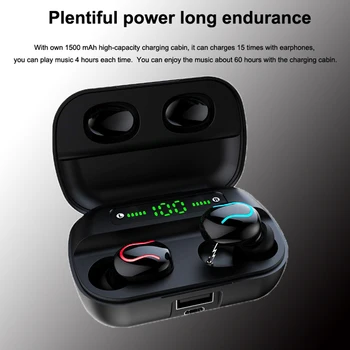 

LED Power Display tws Bluetooth V5.0 Earphones Charging Box Intelligent Touch Control Headphone Dual Mic Headsets waterproof