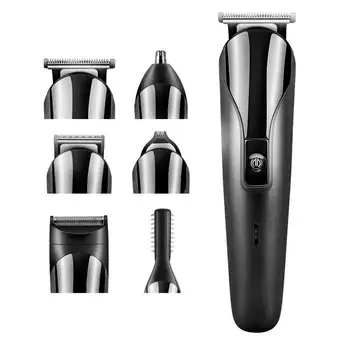 

6 In 1 Rechargeable Shaver Hair Trimmer Rechargeable Electric Nose Hair Clipper Professional Beard Razor Haircut Cutting Machine