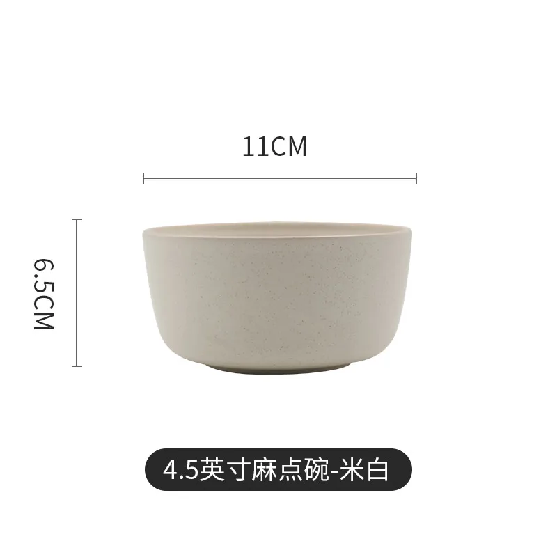 4.5 inch beige bowl Однотонная Керамическая пиала для риса большие суповые фарфоровые миски поднос для фруктов столовая лапша композиция домашняя Скандинавская посуда - Цвет: 4.5 inch beige bowl