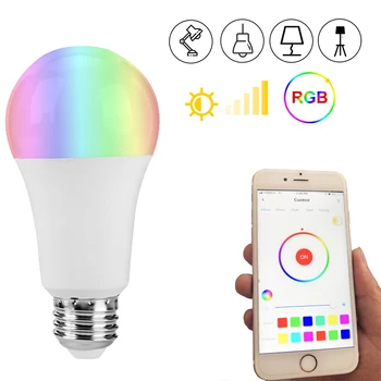 

E27/B22 Smart Light Bulb Voice Control Energy Saving Dimming LED Bulb Multicolor Smart Light Bulbs 7W Compatible Alexa Google