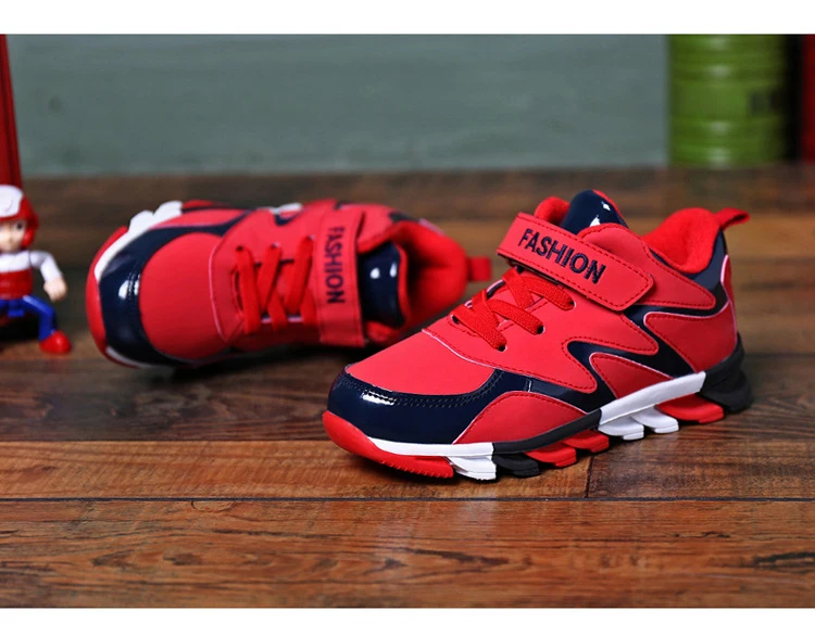 Children's Sport Shoes Plus Velvet Warm Cotton Running Shoes for Boys Fashion Winter Boots Kids Girl Leather Boots Boys Sneakers