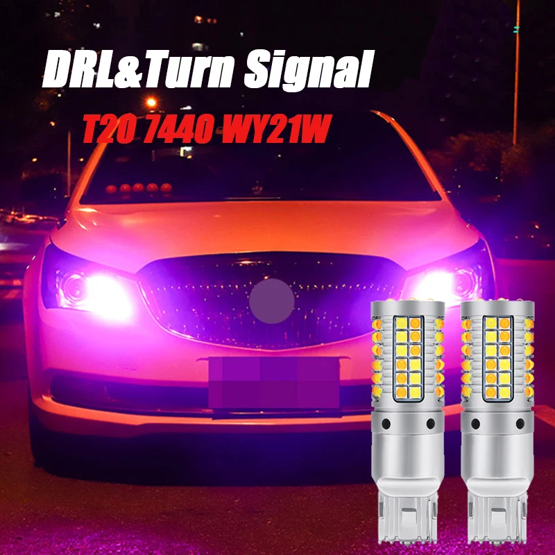 

2pcs 7440 T20 WY21W Car Led Daytime Running Light Turn Signal Lamps For Toyota Corolla e150 e160 e170 accessories 2014 2015 2016