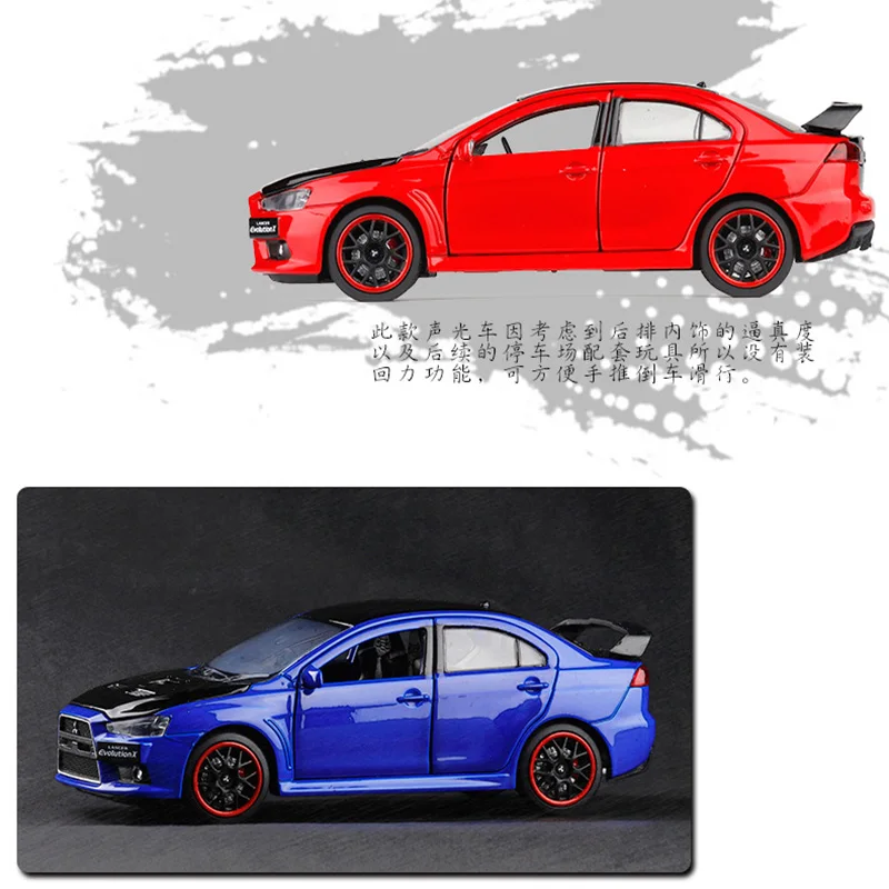 1 32 Alloy Toy Car Mitsubishi Lancer Exi Evo Metal Diecasting Model Sound And Light Toy Car Boys Gifts Toys For Boys Diecasts Toy Vehicles Aliexpress