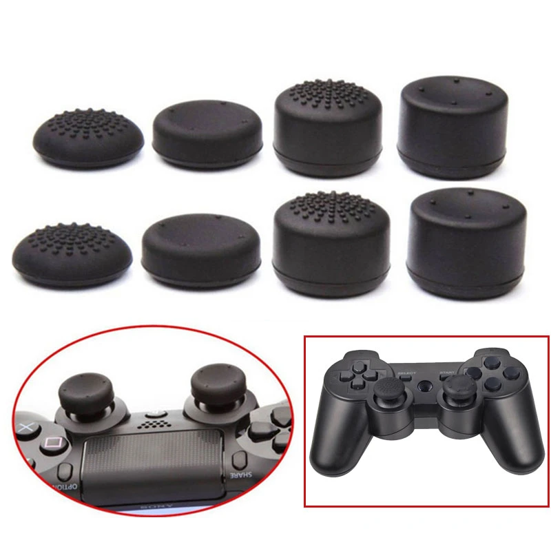 For Ps4 Controller Playstation 4 Rubber Silicone Cap Thumbstick Thumb Stick Pretect Cover Case Skin Joystick Grip Shell 8pcs Set Replacement Parts Accessories Aliexpress