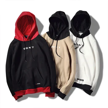 

Men Fashion Embroidery Hoodies Long-Sleeve Sweatshirt Matching Color Casual Streetwear Spring Plus Size Pullover Hooded