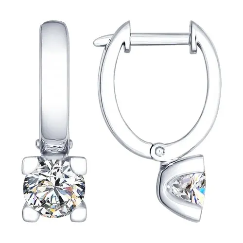 SOKOLOV Silver earrings with Swarovski Zirconia