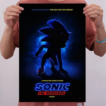 

Wall Art Pictures Frame 1 Piece Sonic The Hedgehog Cartoon Movie Paintings Prints Abstract Poster Home Decoration