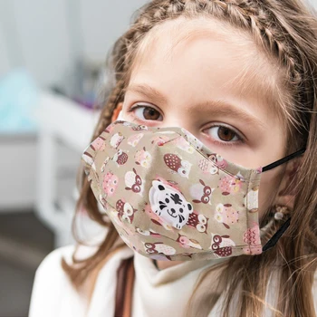 

1PC PM2.5 Cartoon Children Mouth Mask Respiratory Dustproof Anti-flu Mouth-muffle Reusable Washable Replaceable Filter Pad Masks