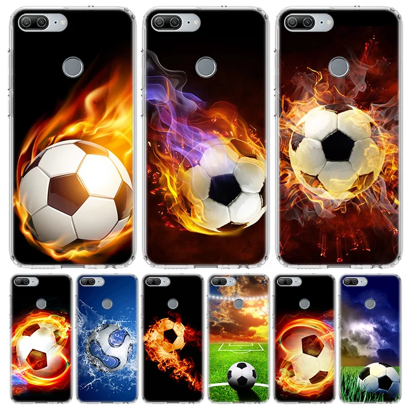 Fire Football Soccer Ball Phone Case for Huawei Y5 Y6 Y7 Y9S P Smart Z 2019 Honor 10 Lite 9 8A Pro 8X 8S 9X 7X 7A 20S 20i Cover | Мобильные