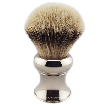 

Large Size Shaving Foam Brush Knot 29mm Silvertip Badger Hiar Heavy Metal Handle