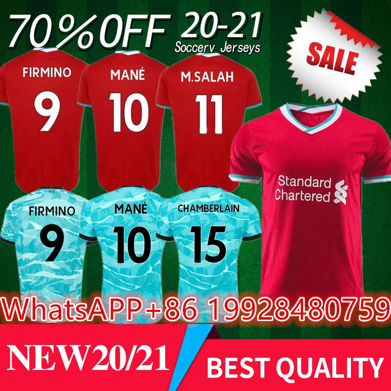 

2020 liverpooling Home Soccer Jersey VIRGIL FIRMINO MANE M.SALAH CHAMBERLAIN KEITA ORIGI 20/21 LiverpoolED Away Football Shirt