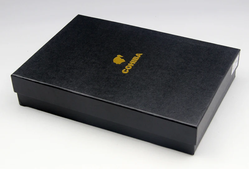 COHIBA Профессиональный кедровый деревянный хьюмидор для сигар, 6 трубок, кожаный чехол для сигар, дорожная коробка для сигар, держатель с увлажнителем
