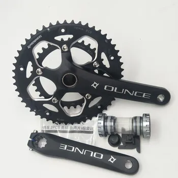 

RS-H002 Road Bike Aluminum Alloy Crankset Bicycle Fixed Gear Hollow Crank 170mm 110BCD CNC Chainwheel 34-50T Bottom Bracket