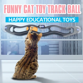 

Cat Interactive Track Ball Window Suction Cup Track Ball Toy