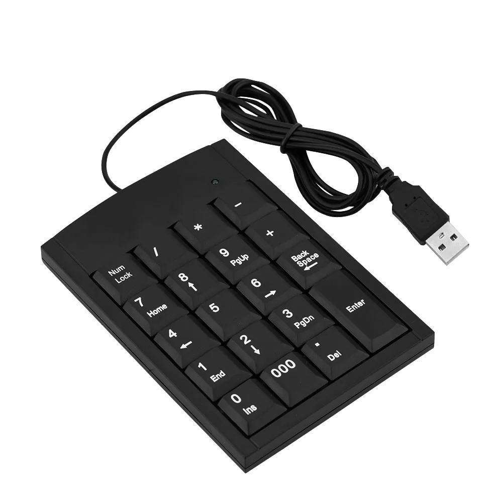 Портативная ультратонкая USB клавиатура с 19 клавишами цифровая для Windows XP 7/8/9/10