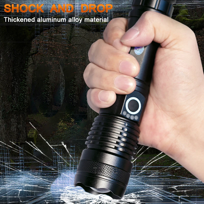 Most powerful flashlight 5 Modes usb Zoom led torch xhp50 18650 or 26650 battery Best Camping, Outdoor - Image 4