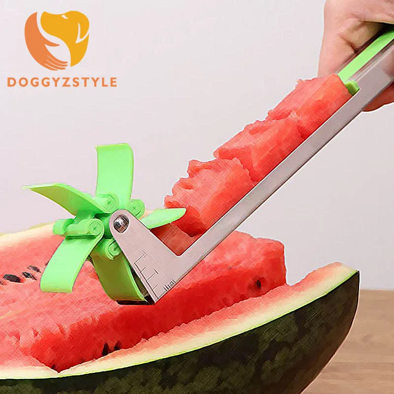 Creative Cutting Watermelon Artifact Windmill Cutter Stainless Steel Fruit Style | Дом и сад